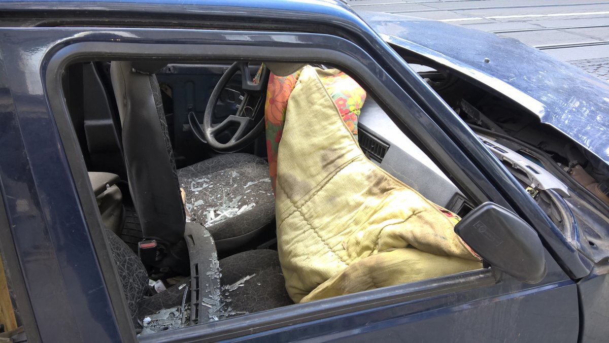 Разбитая в хлам Славута