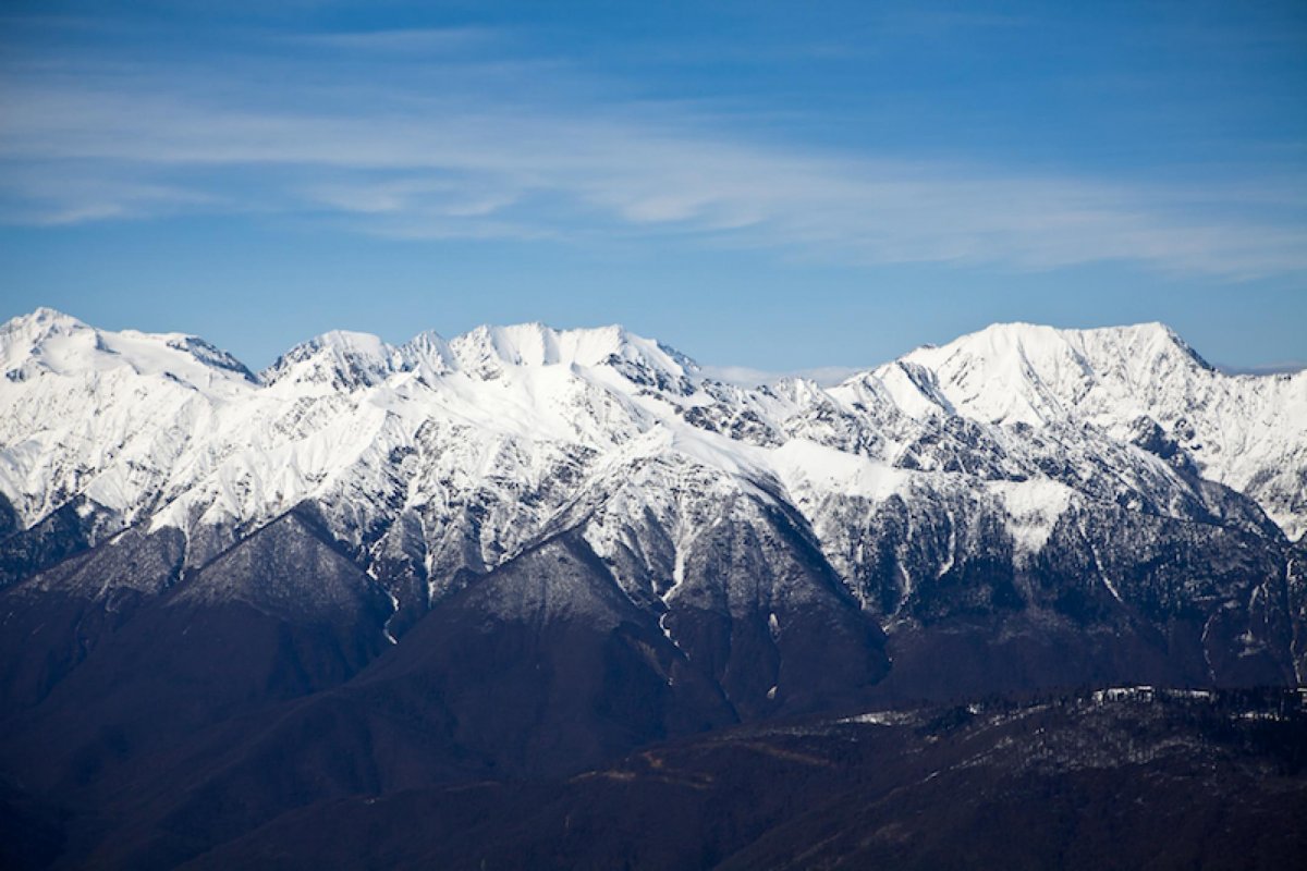 Гора Агепста в Сочи зимой