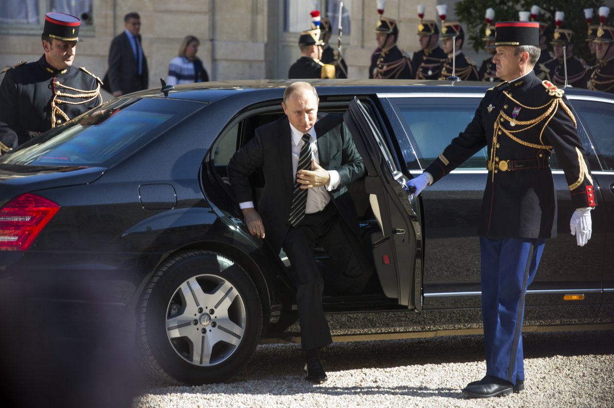 Кортеж президента РФ Путина в.в