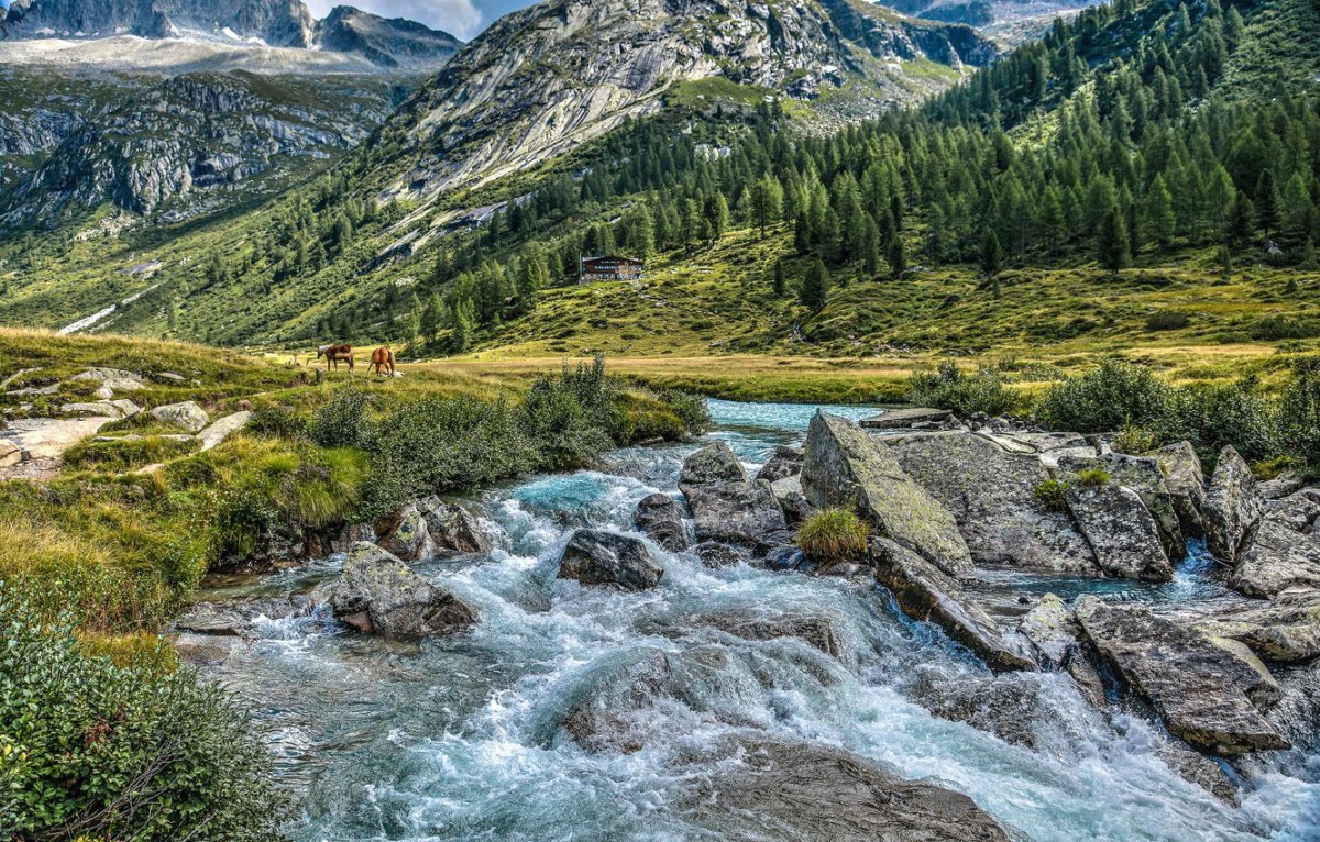 Альпийские горы река