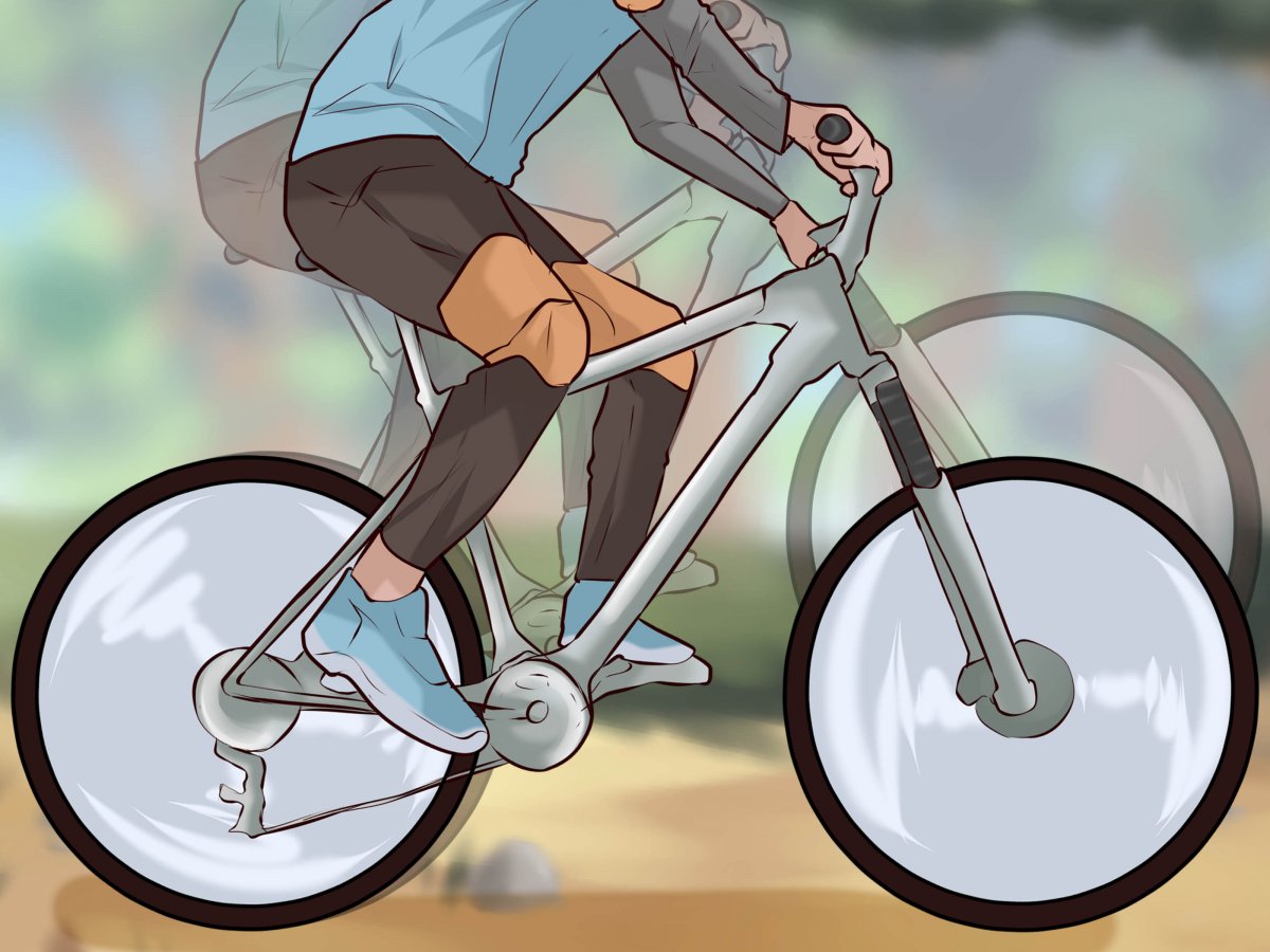 Велосипед девушка трюк