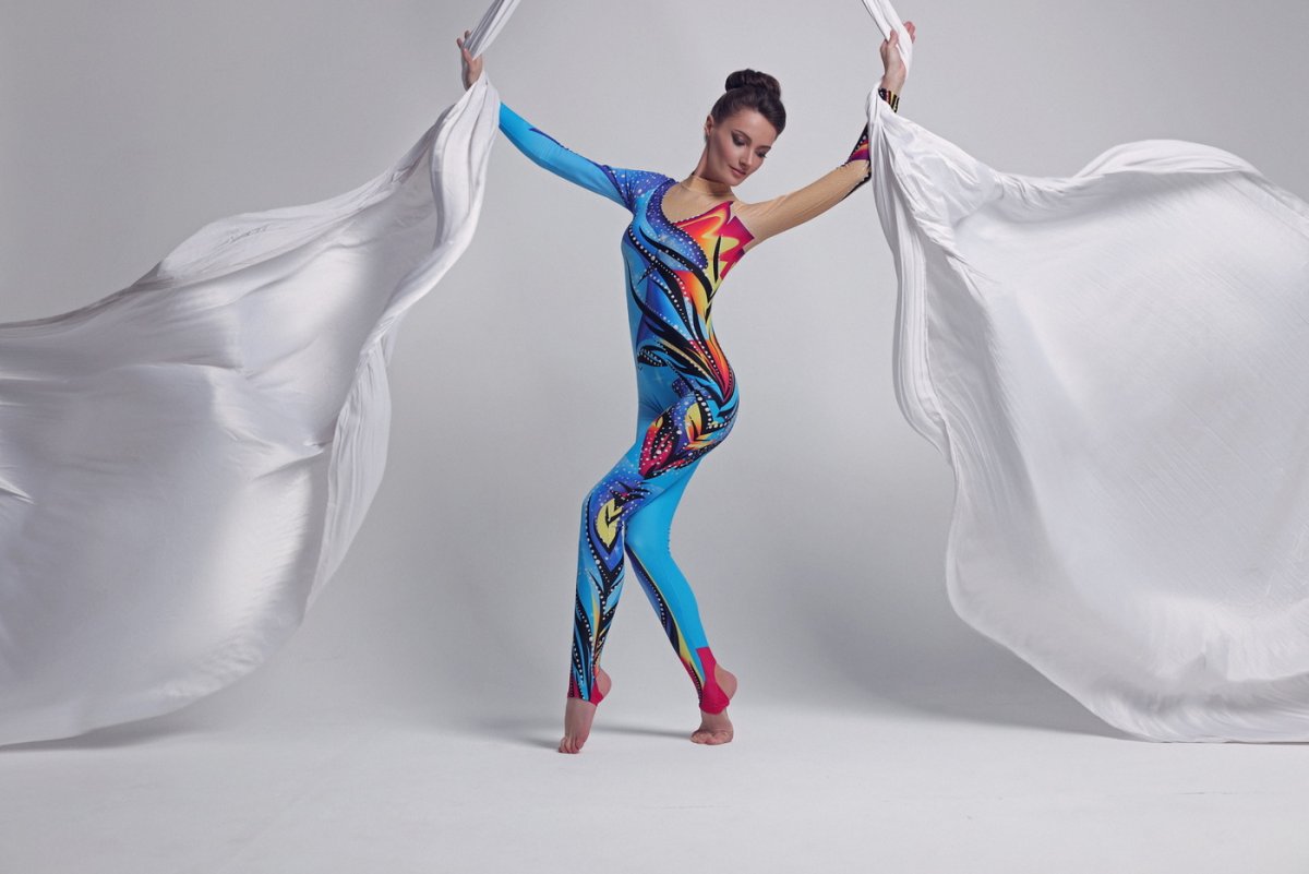 Купальник гимнастический зеленый