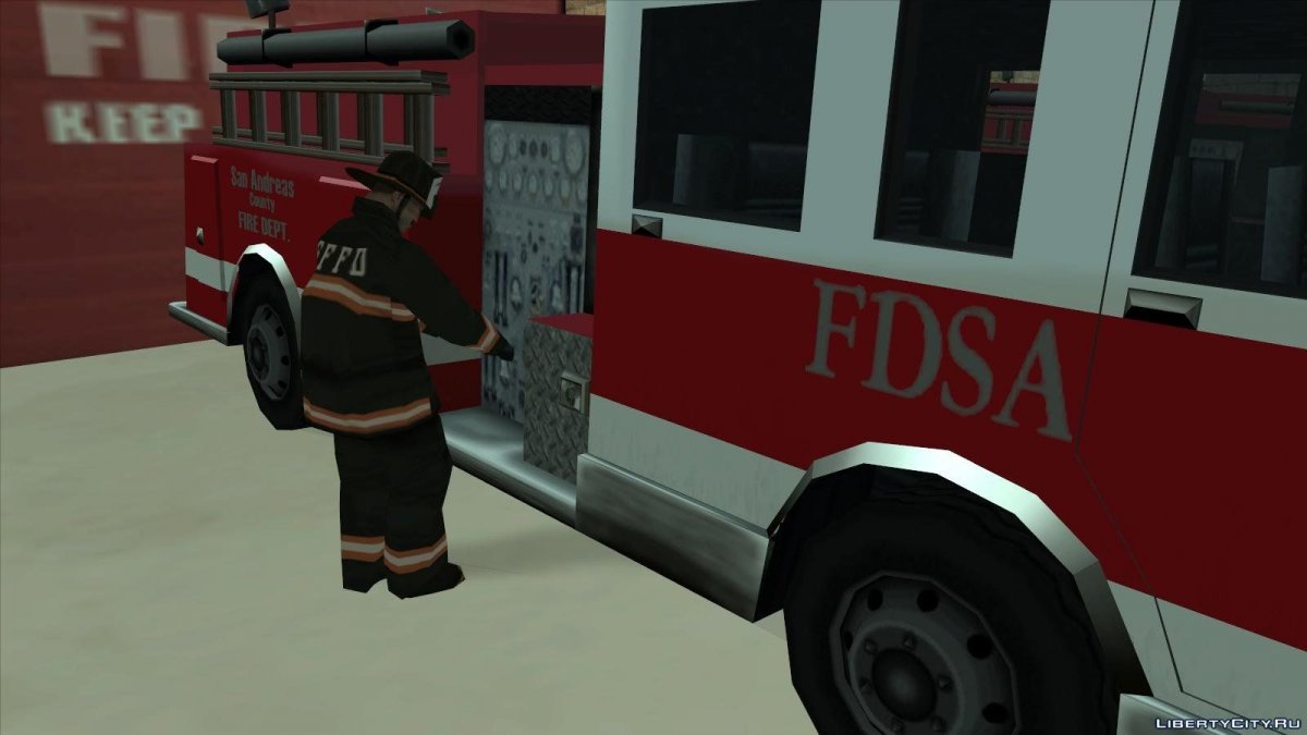 GTA 5 пожарная машина