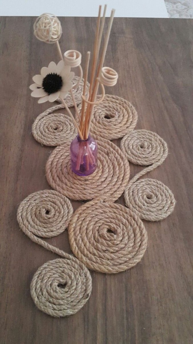 Декор джутовой веревкой