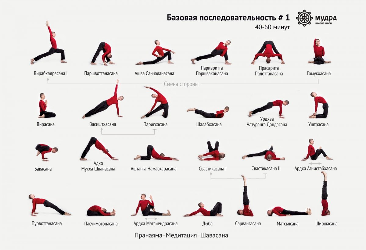 Основные асаны в йоге с названиями
