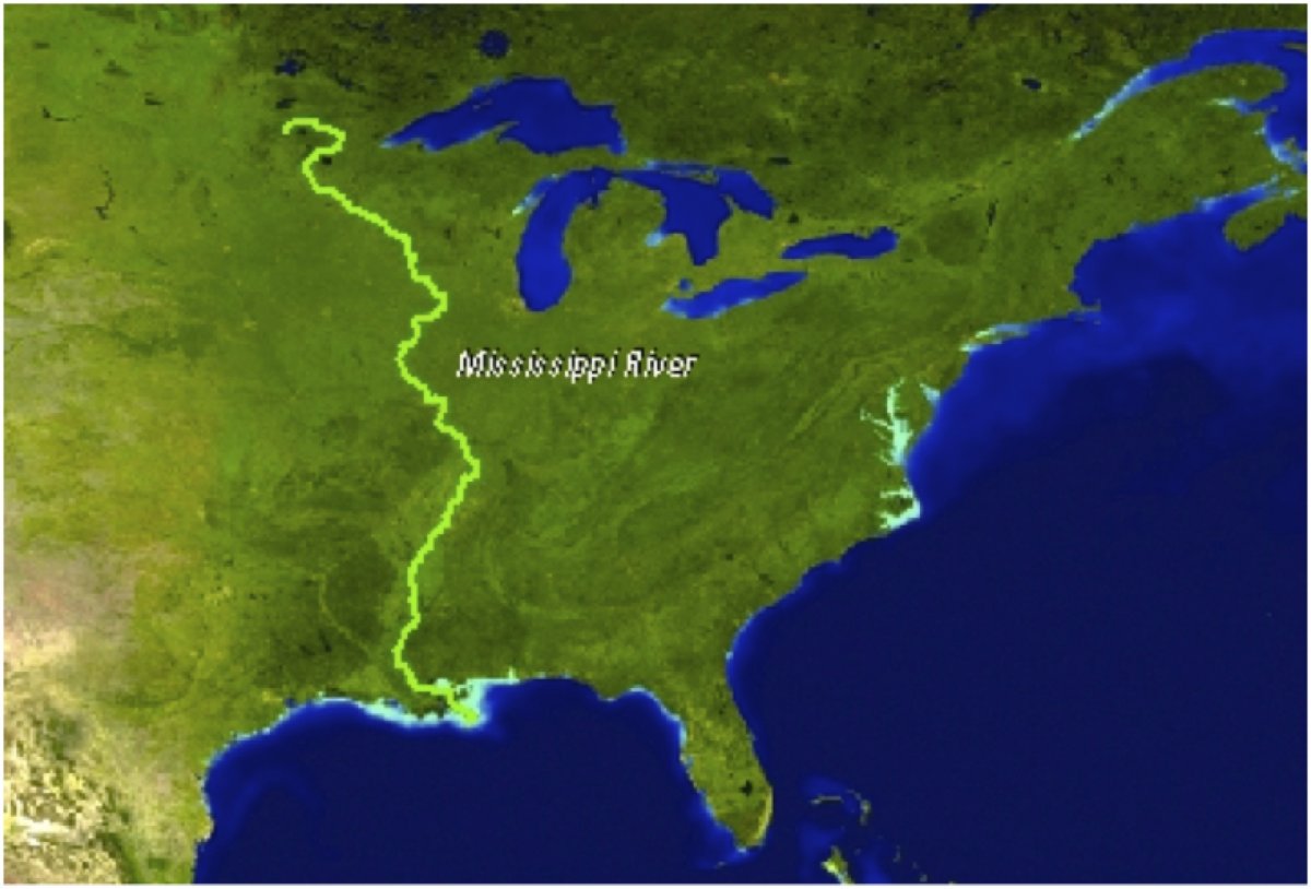 Где находится река Огайо на карте Северной Америки