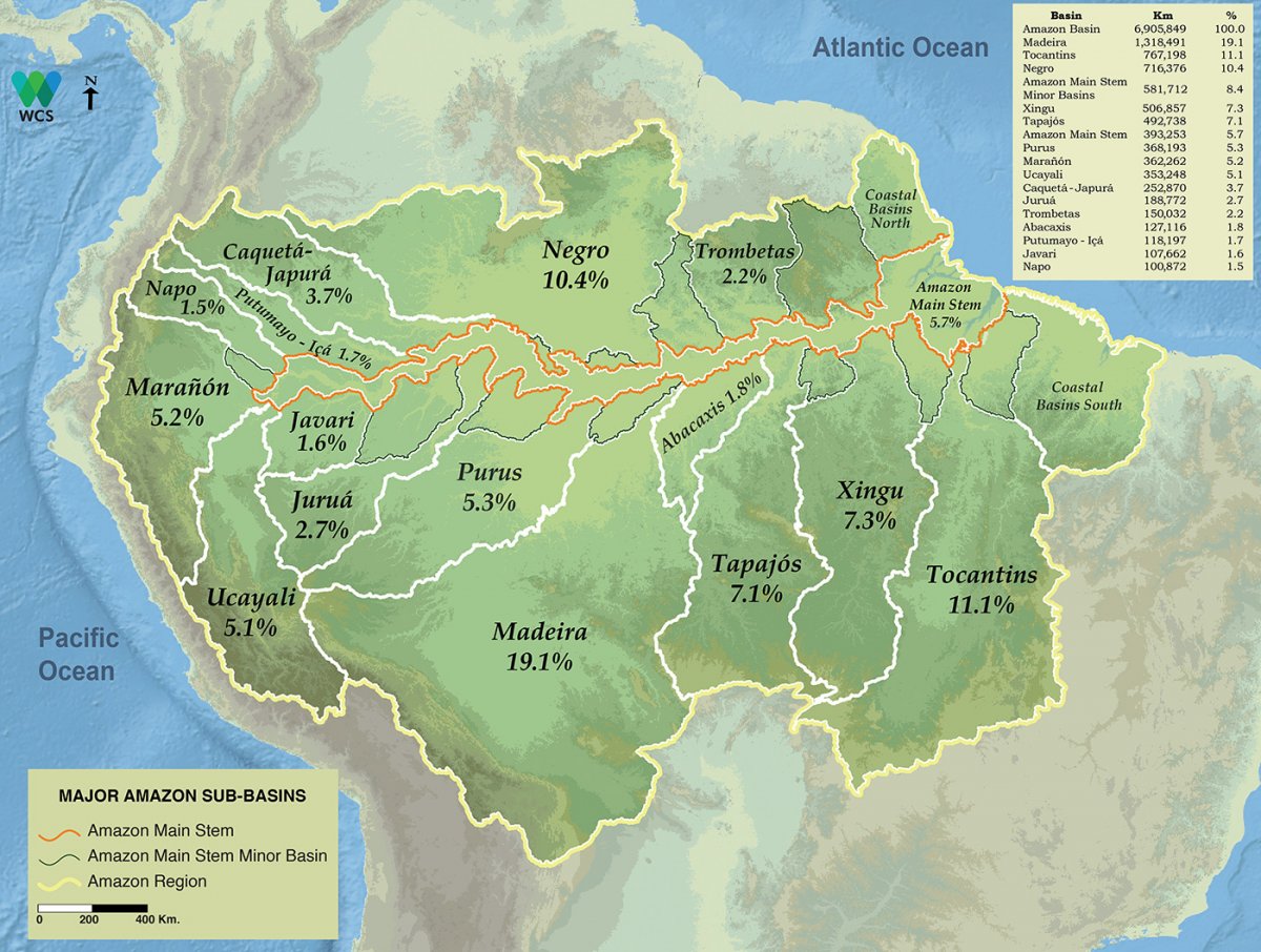 Граница бассейна реки Амазонка