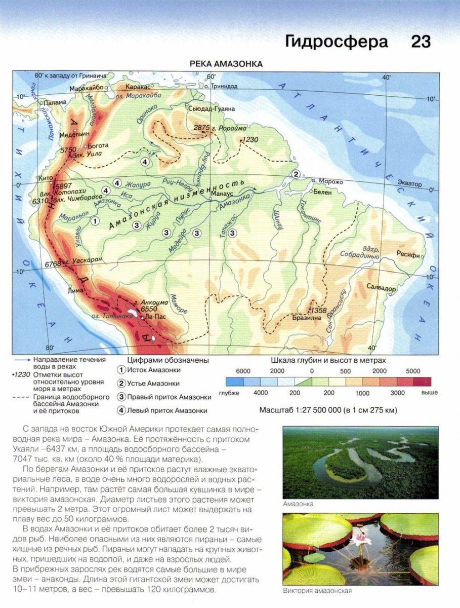 Устье амазонки на карте