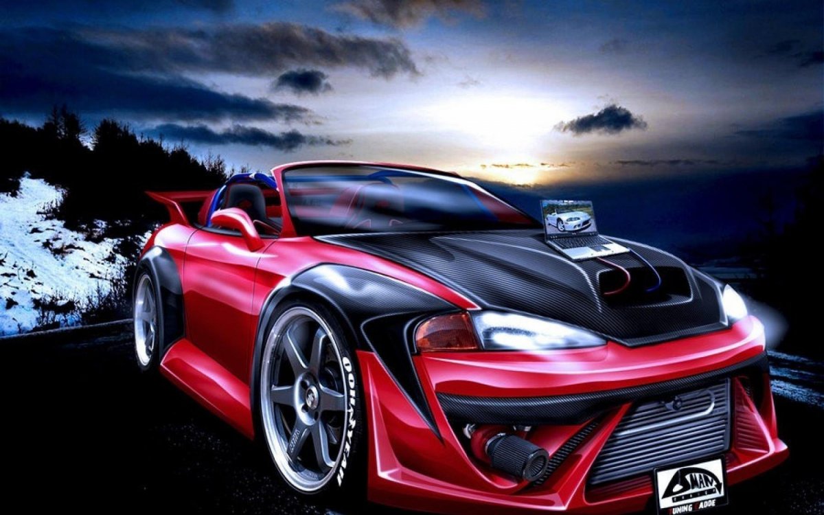 Спортивные машины в 3d