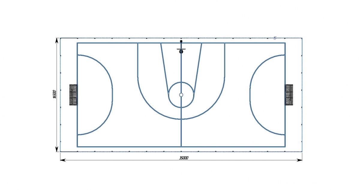 Размеры баскетбольной площадки в НБА