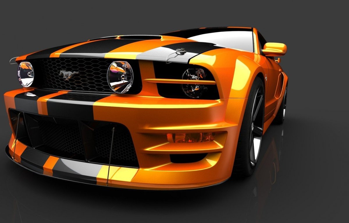 Ford Mustang Shelby gt500 оранжевый