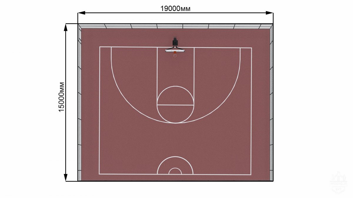 Разметка стритбольной площадки 3х3