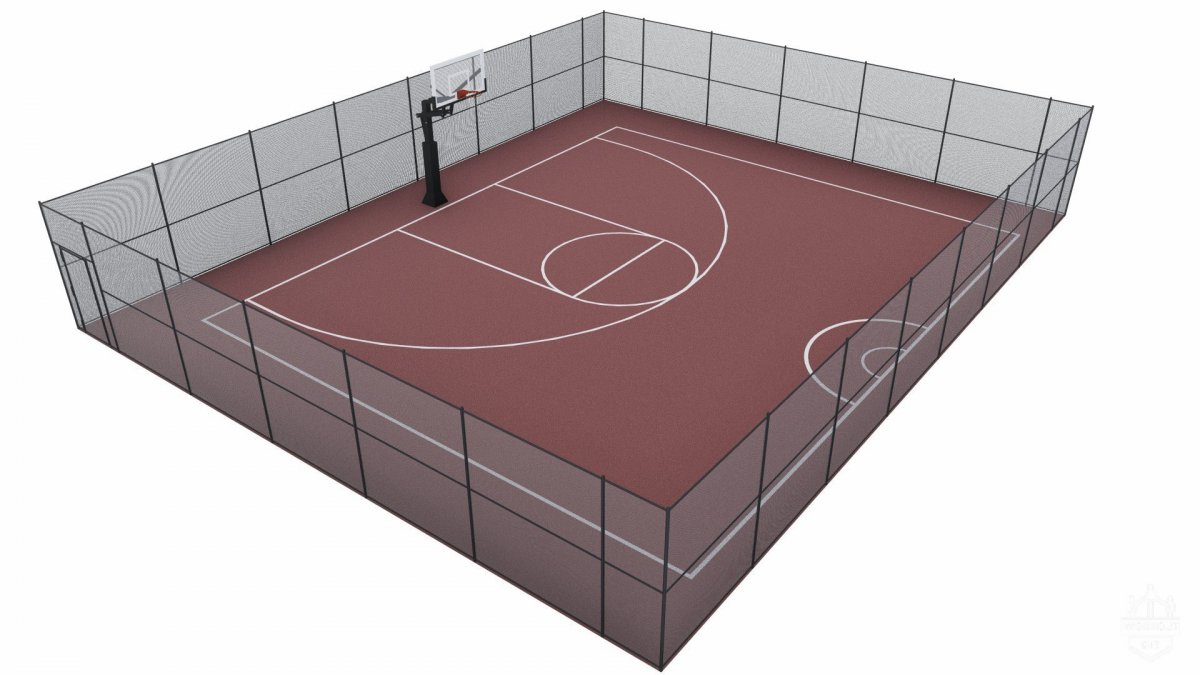 Разметка баскетбольной площадки НБА