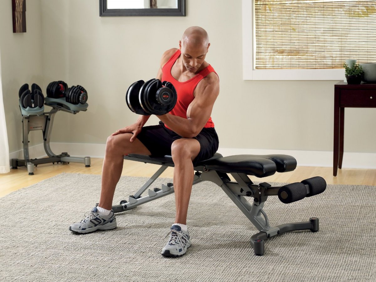 Seated Dumbbell Preacher Curl