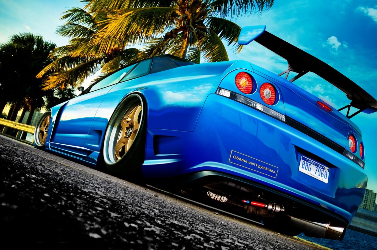 Nissan Skyline GTR r34 1366х768