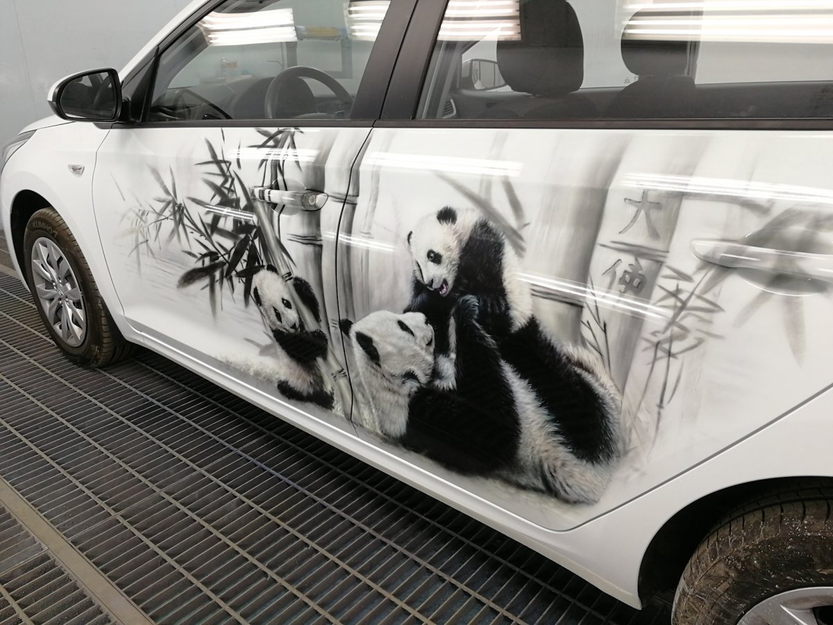Маска панды в авто