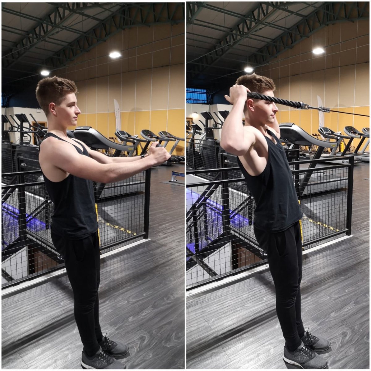 Сведение рук в кроссовере