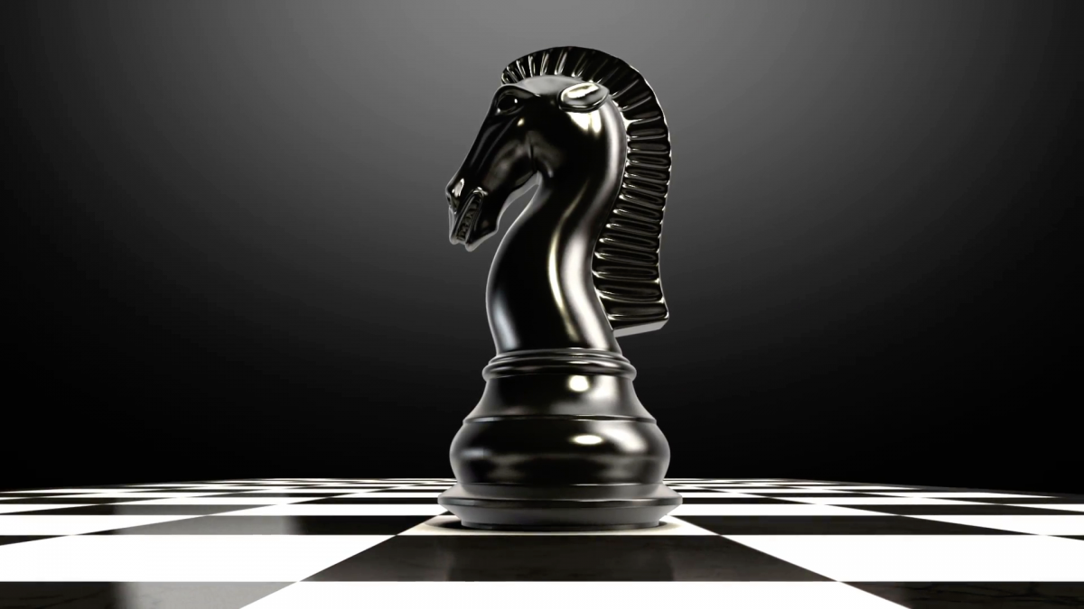 Шахматный конь силуэт