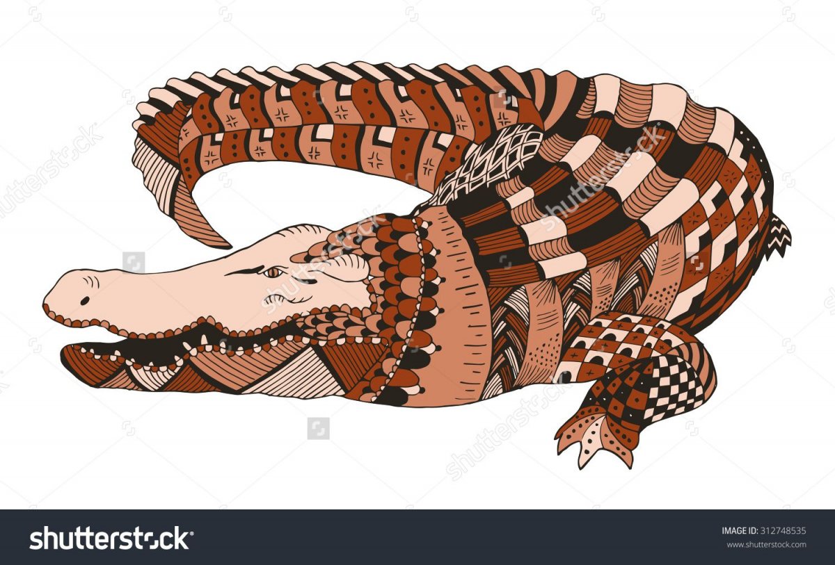 Стилизованный крокодил