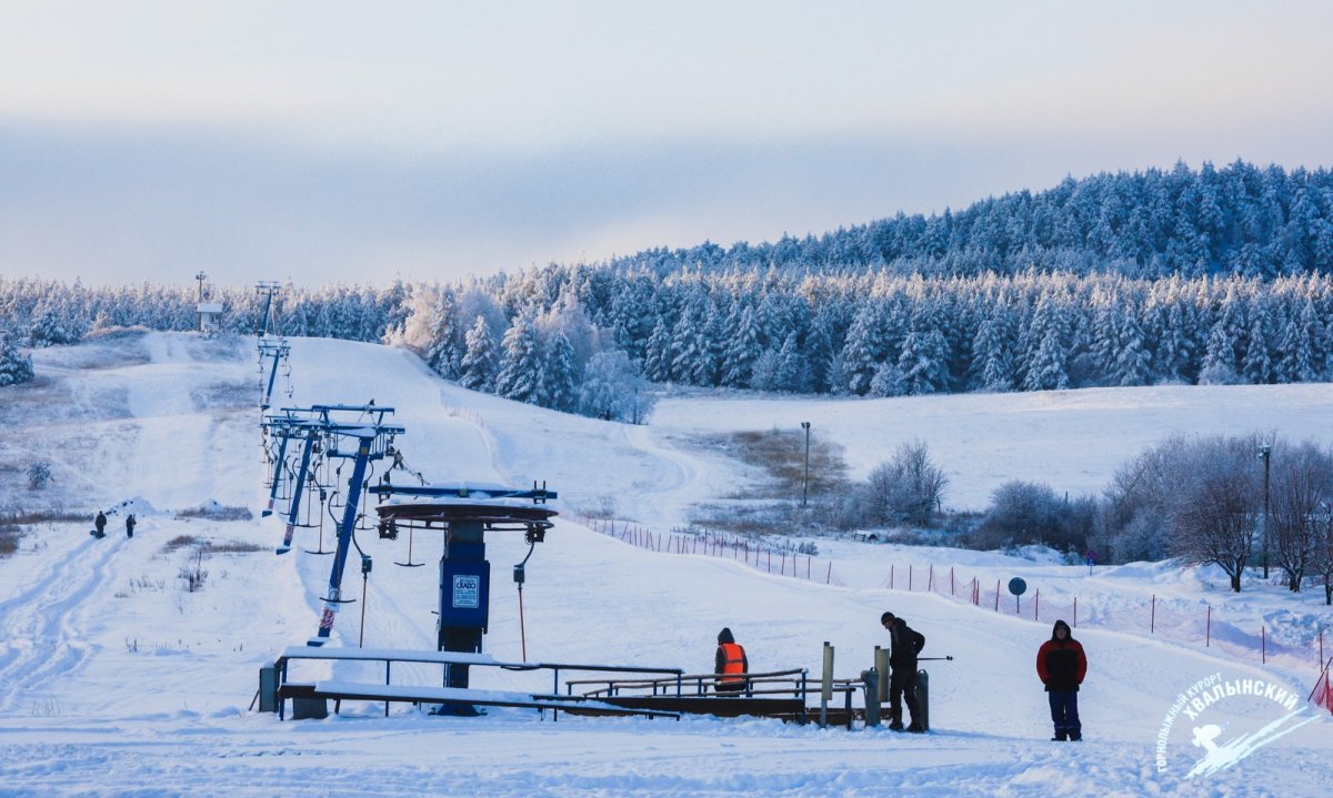 Хвалынск горнолыжный курорт зимой