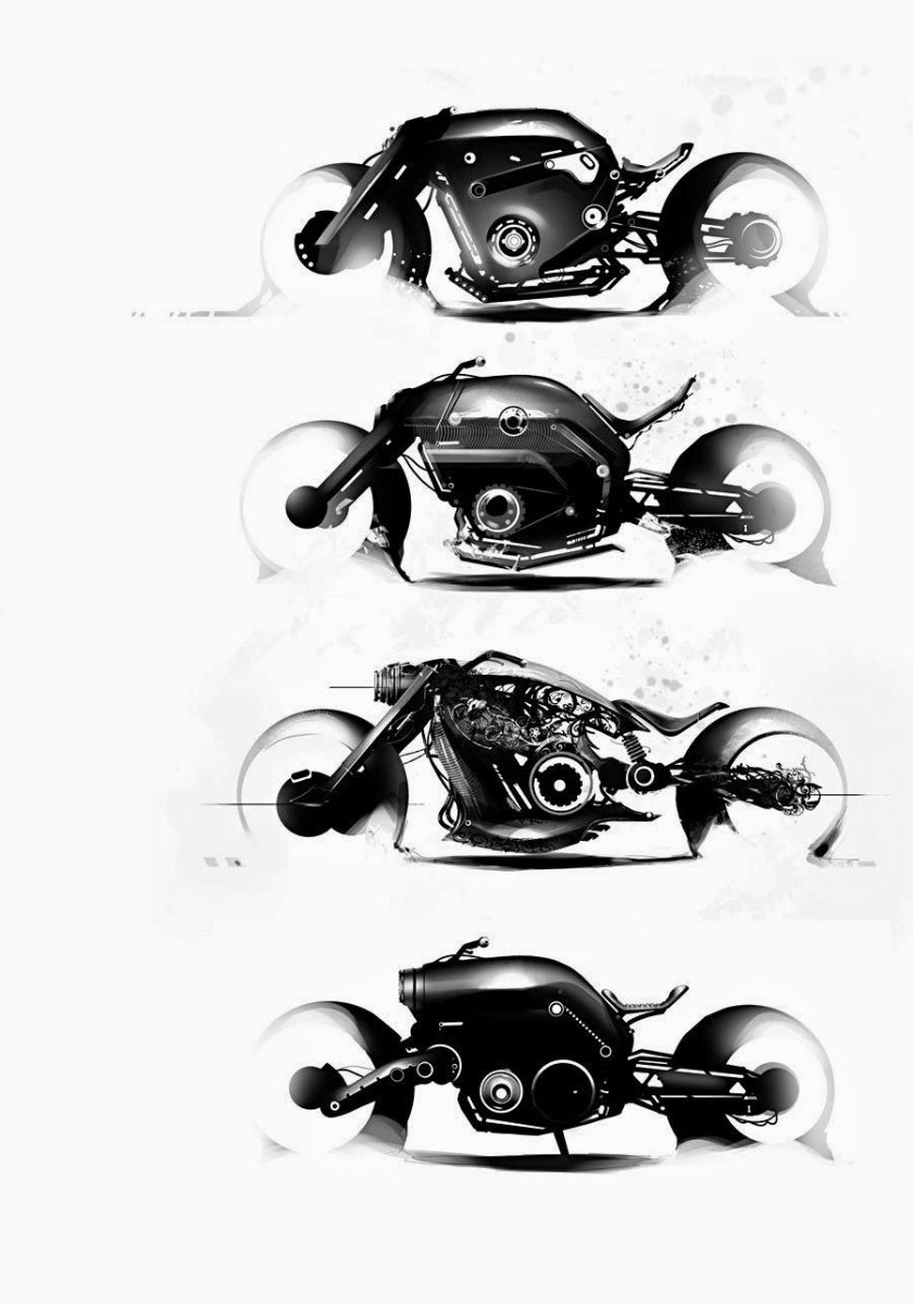 Тату пульс с мотоциклом