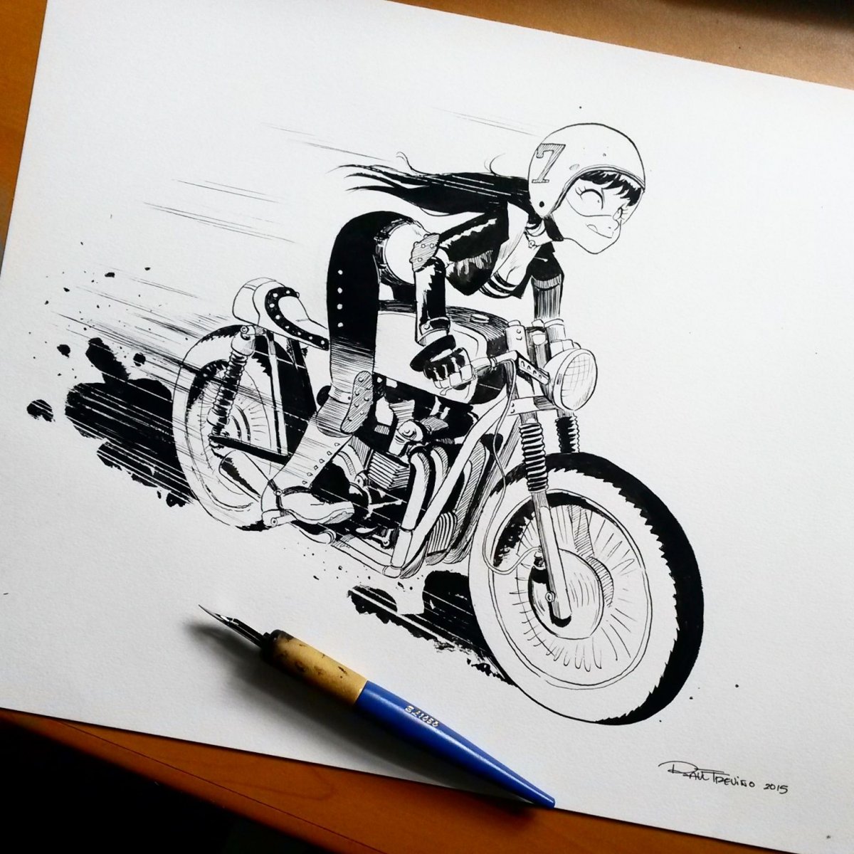 Тату мотоцикл эскиз