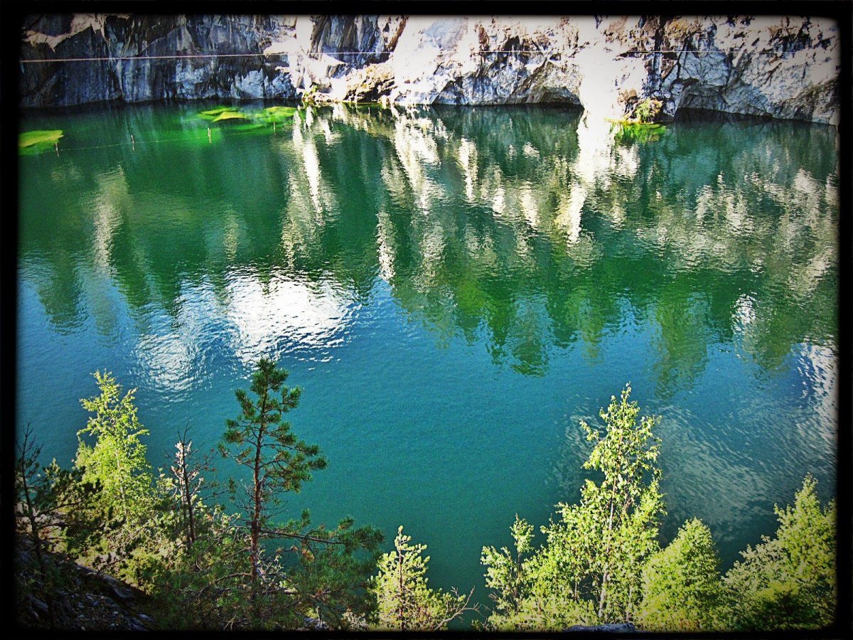 Мраморное озеро в Абрашино Новосибирская область