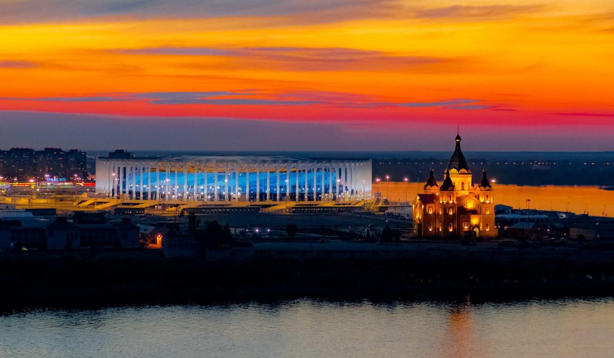 Стадион Нижний Новгород закат