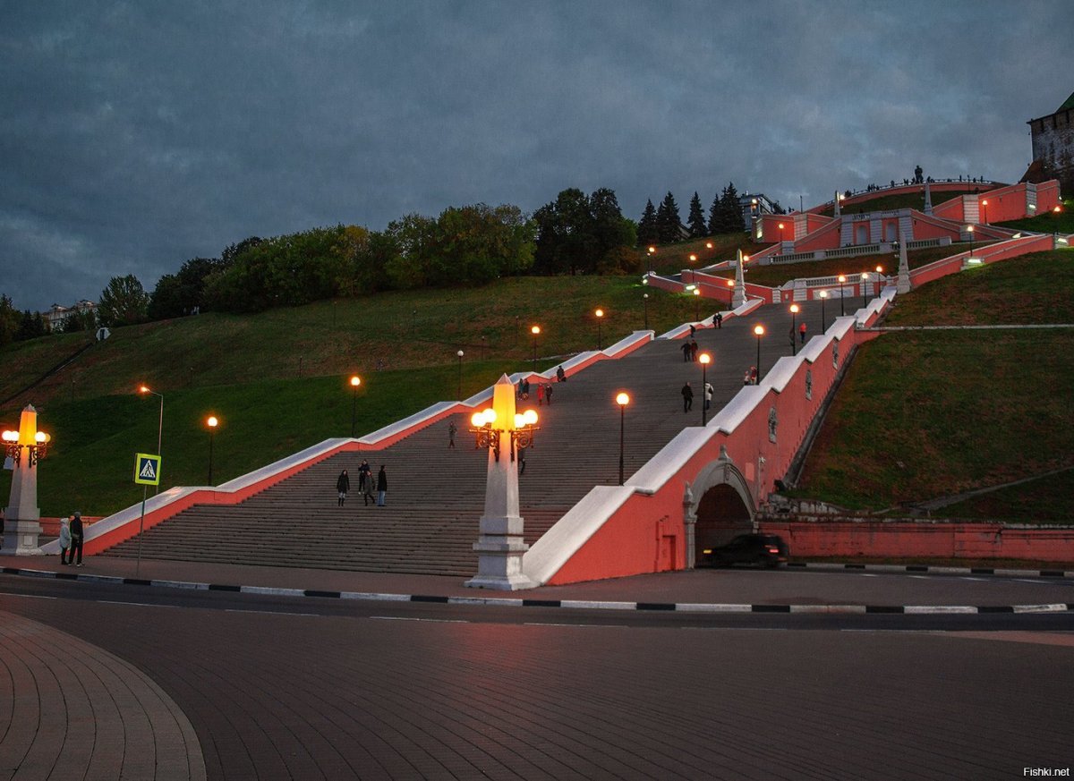Нижний Новгород новый город Чкаловская лестница