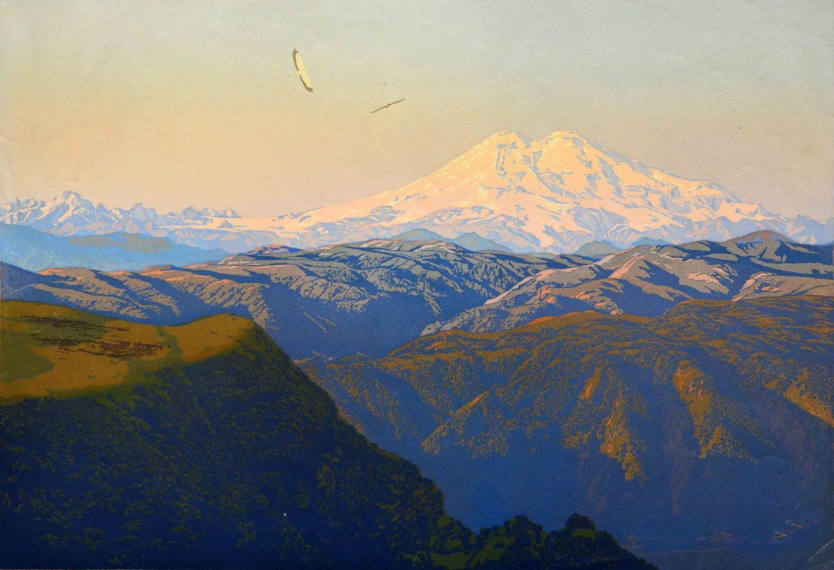 Гора Эльбрус вид с горы