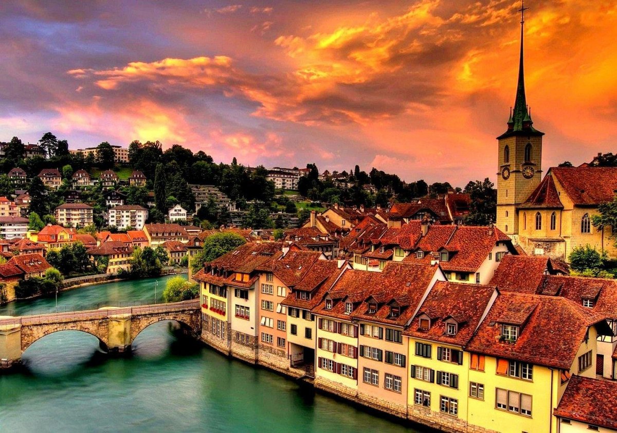 Старый город Берна в Швейцарии