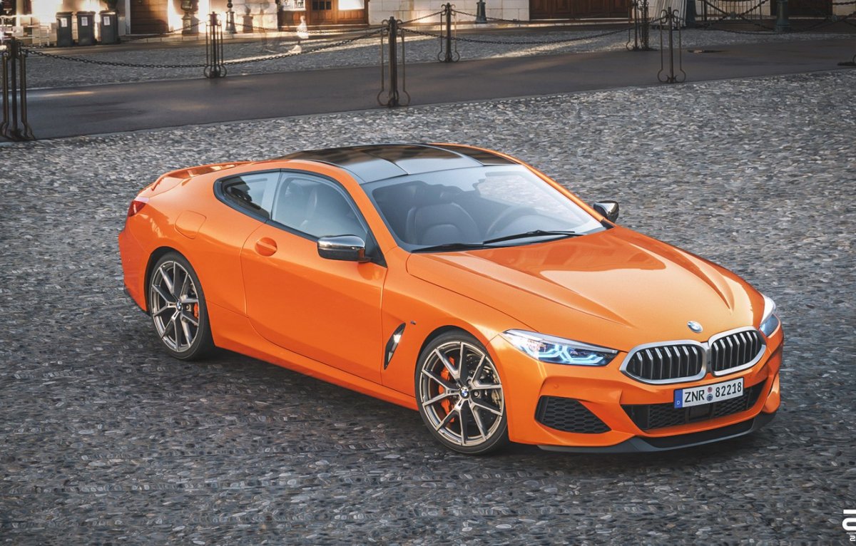 BMW m850i оранжевая