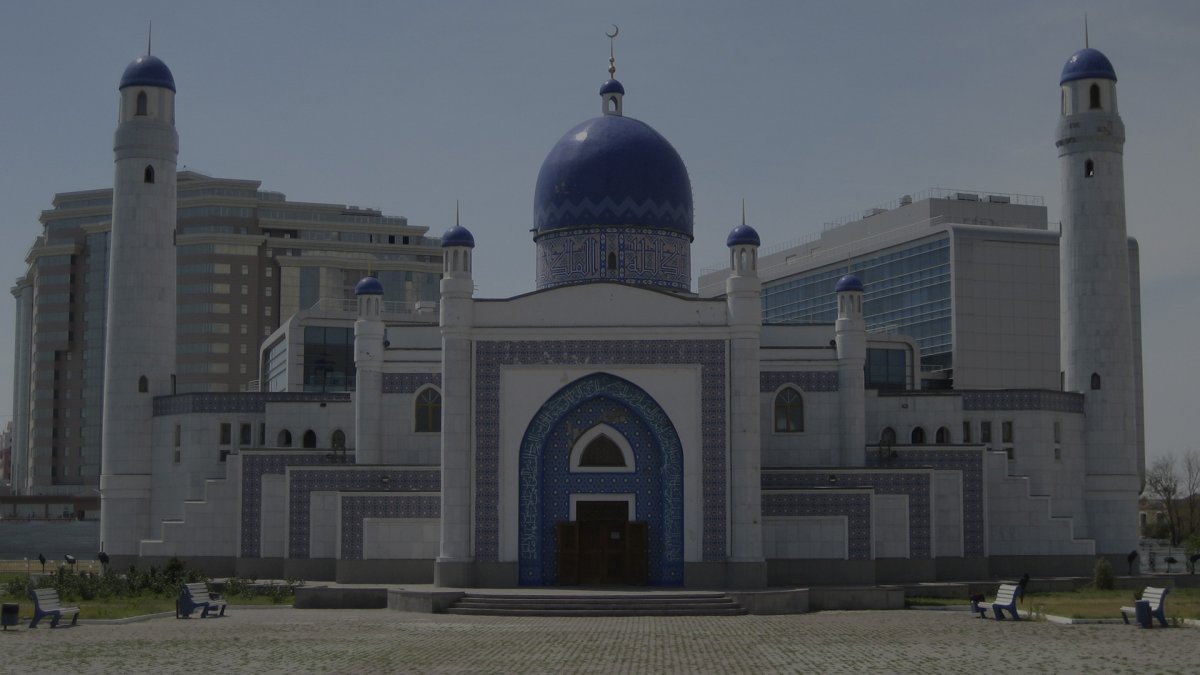 Атырау мечеть ночью
