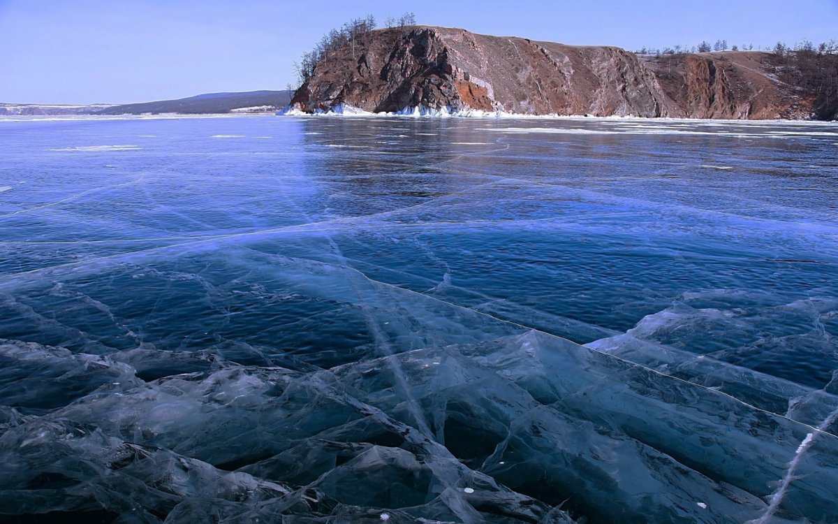 Озеро Байкал Восточная Сибирь зимой