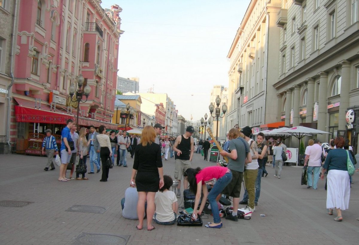 Москва Арбат улица пешеходная улица