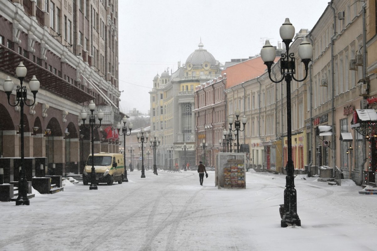 Арбат Москва зима