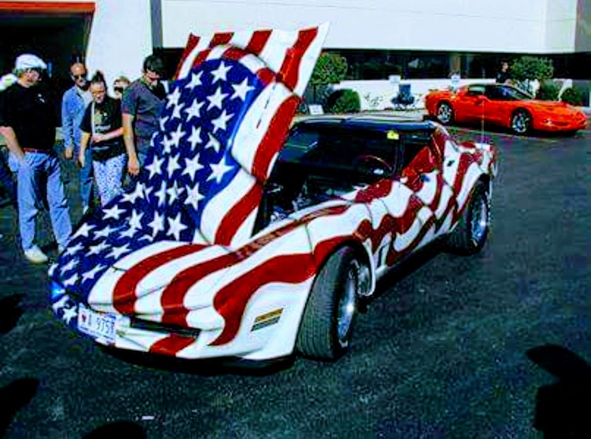 Американский флаг на авто