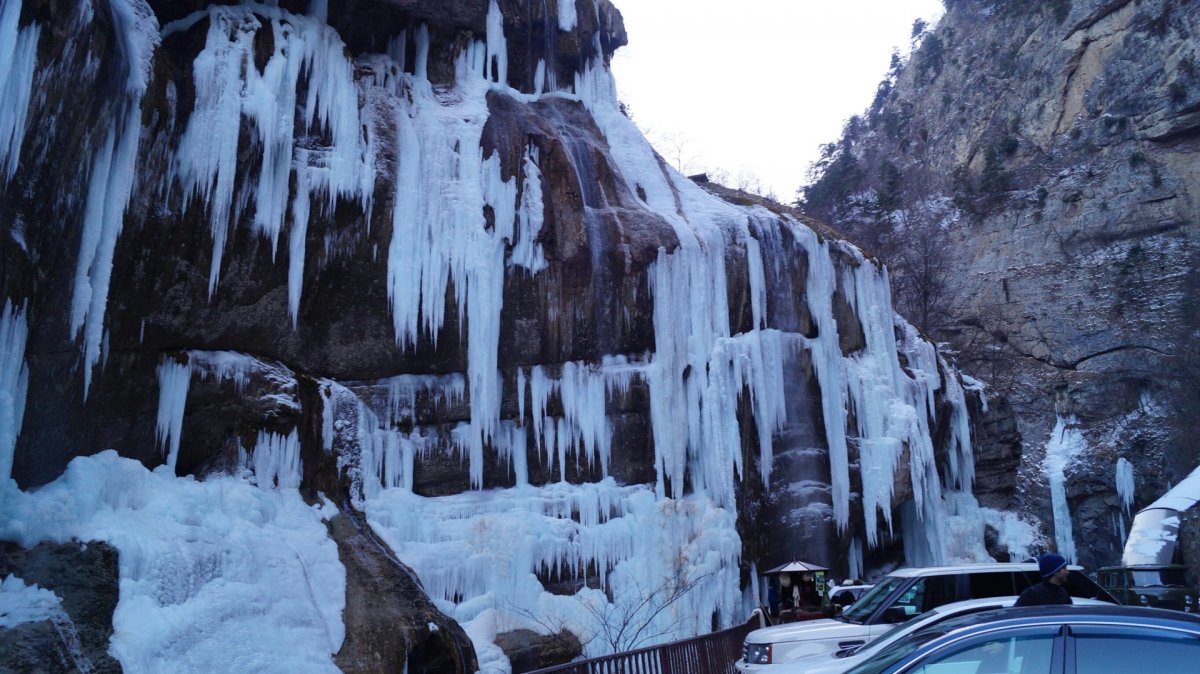 Чегемские водопады Кабардино-Балкария зима
