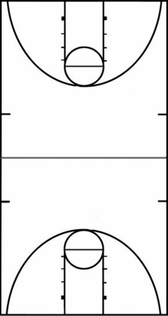 Линия трехочкового броска в баскетболе