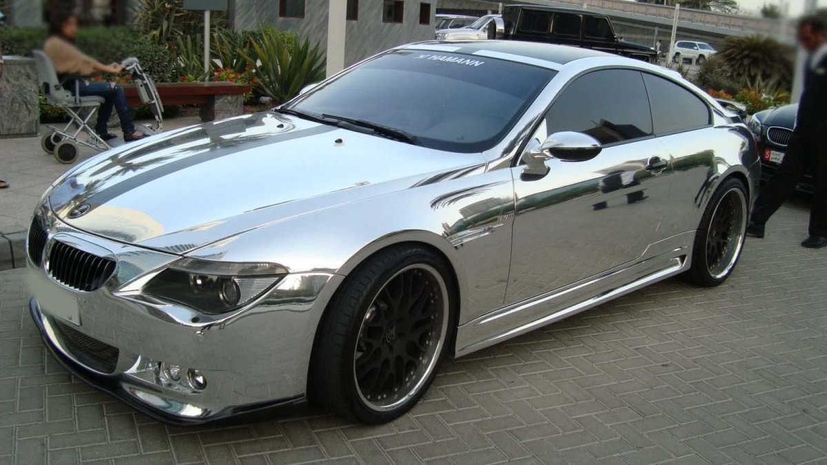 BMW e63 хром серебро