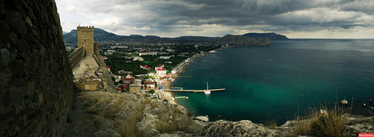 Судакская крепость Крым вид на море