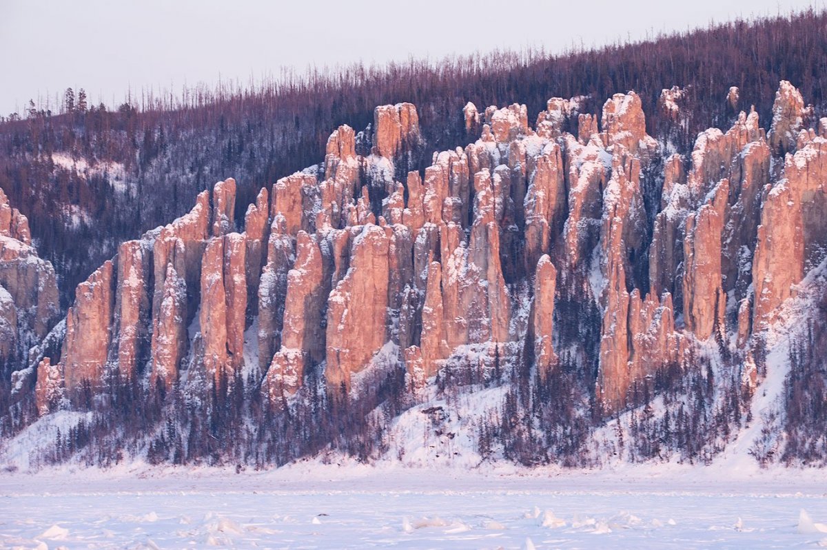 Ленские столбы Якутия зима