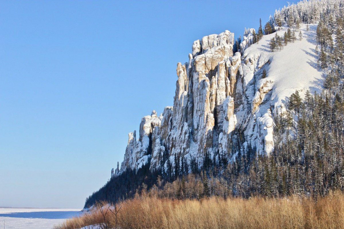 Природный парк Ленские столбы зимой