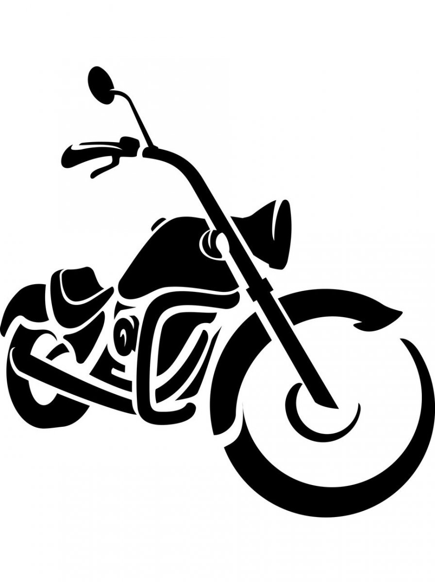 Трафарет мотоцикла для вырезания