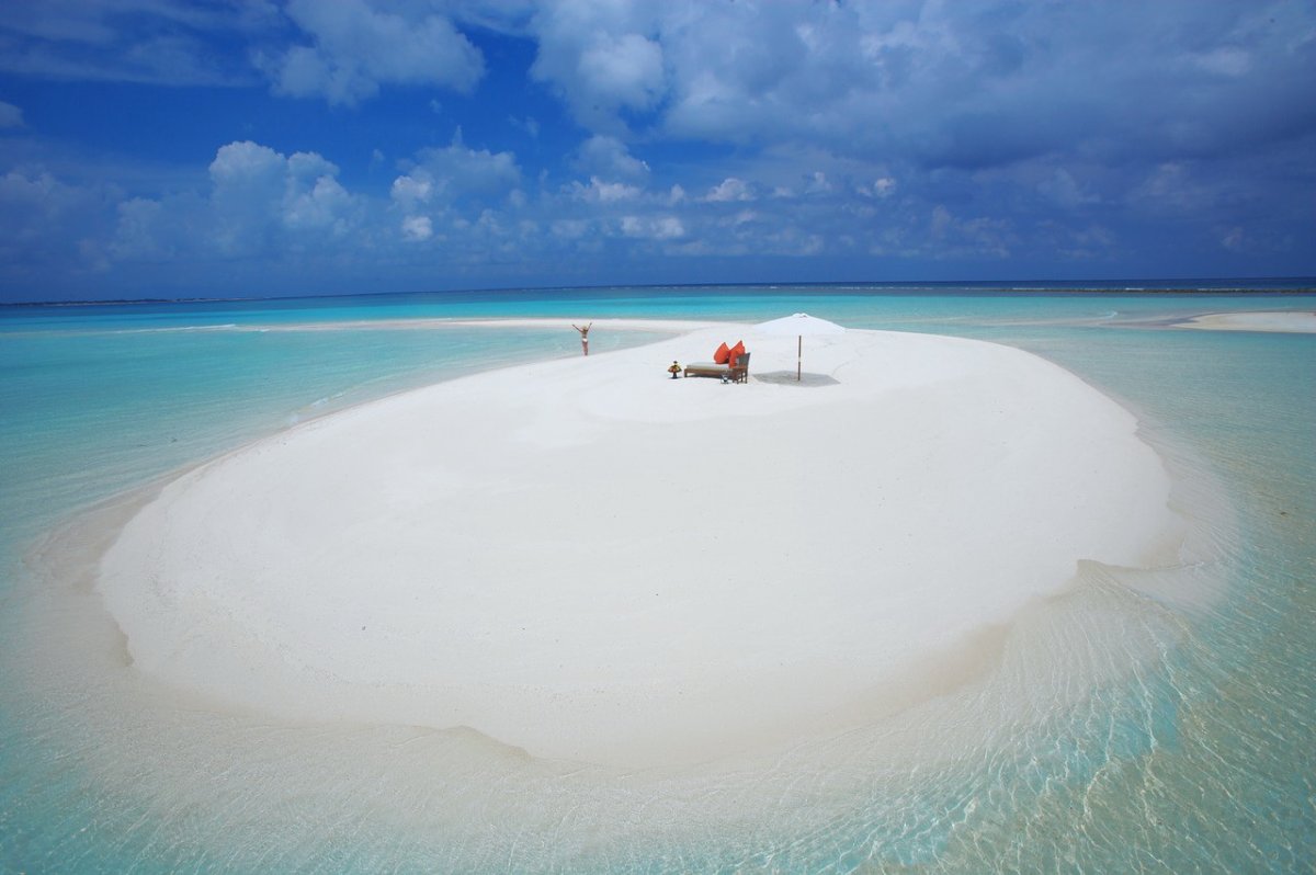 Пикник на необитаемом острове Мальдивы