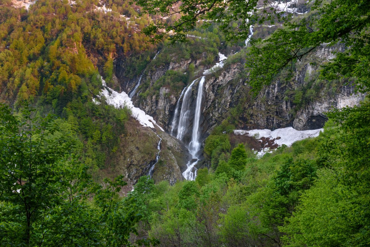 Роза Хутор водопад Поликаря