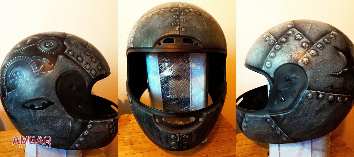 Мотоциклетный шлем стимпанк