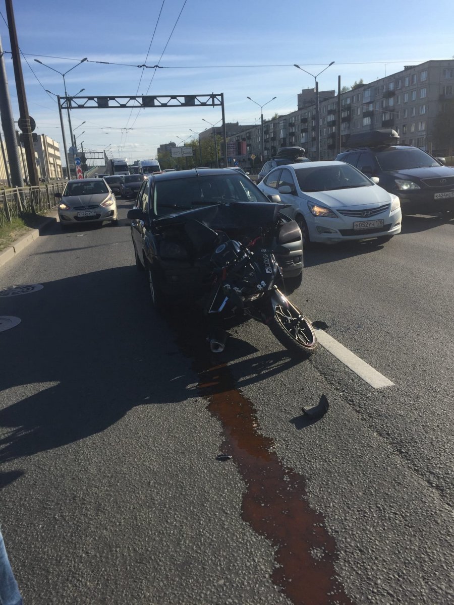 Авария в сентябре 2020 в СПБ С мотоциклом