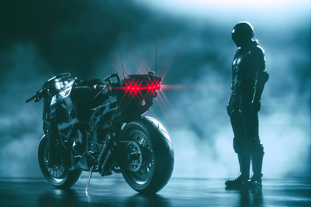 Cyberpunk 2077 мотоцикл Акира