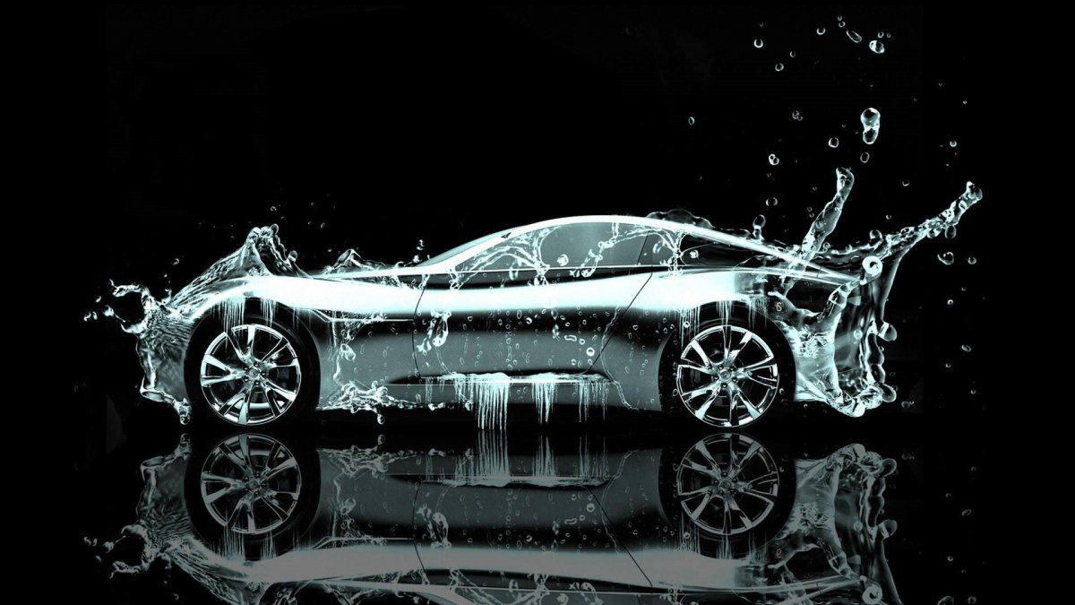 Автомобиль вода брызги